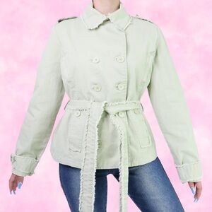 Sage Denim Button Down Jacket